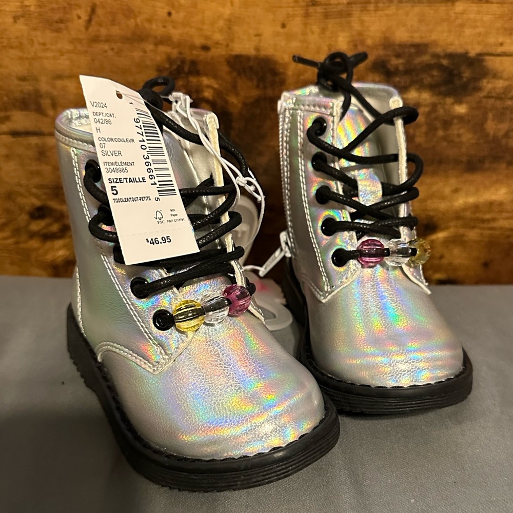 Kids Boots with Bead Accents